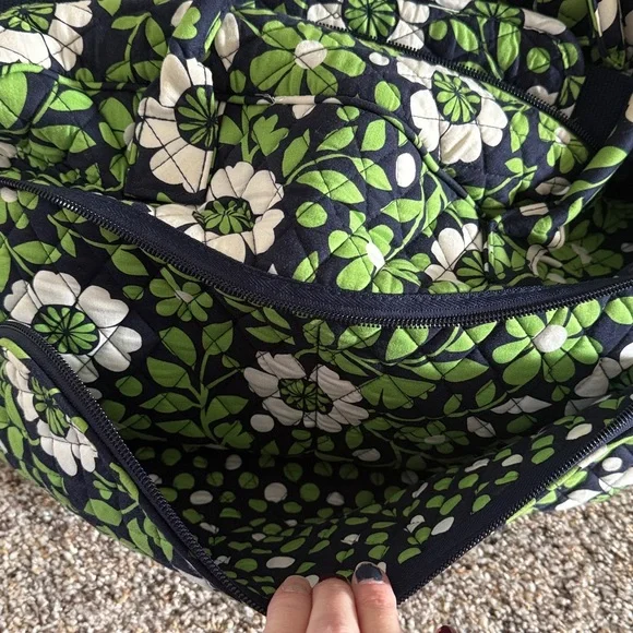 Floral Green and Blue Travel duffel bag - Picture 6 of 7